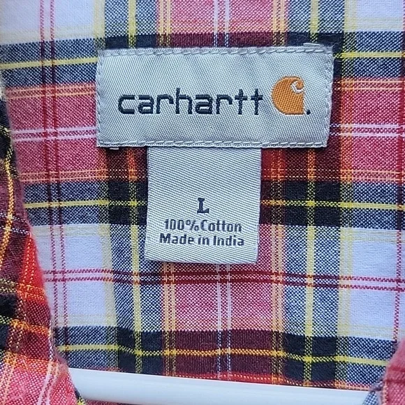 Carhartt  Men's button down shirt long sleeve size L 100% cotton - Picture 12 of 12